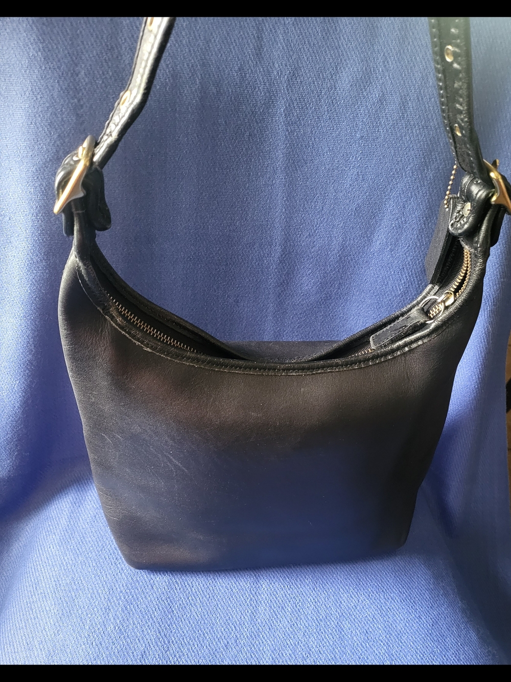 Coach Black Leather & Canvas Shoulder Bag - Picture 7 of 16